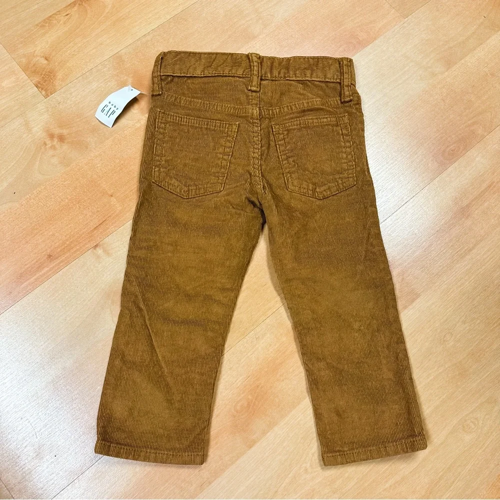 Gap Denim Brown Corduroy Slim Straight Leg Pants Toddler Boys Size 2T NWT